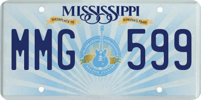 MS license plate MMG599
