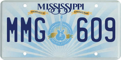 MS license plate MMG609