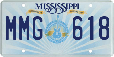 MS license plate MMG618