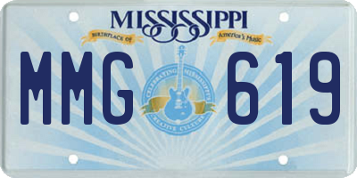 MS license plate MMG619