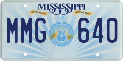 MS license plate MMG640