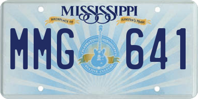 MS license plate MMG641
