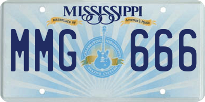 MS license plate MMG666