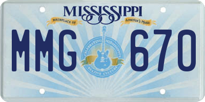 MS license plate MMG670