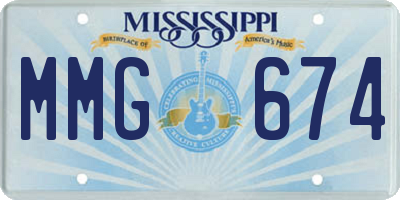 MS license plate MMG674