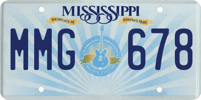 MS license plate MMG678