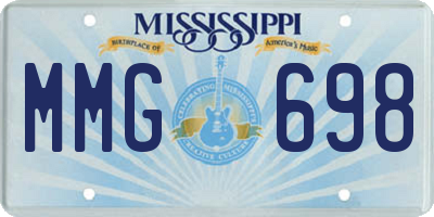 MS license plate MMG698
