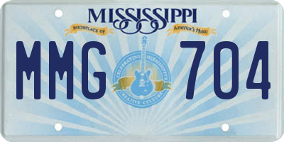 MS license plate MMG704