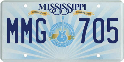 MS license plate MMG705