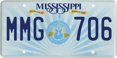 MS license plate MMG706