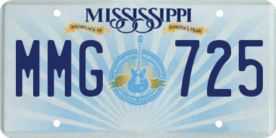 MS license plate MMG725