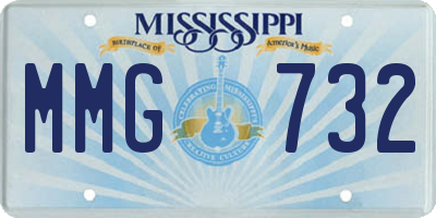 MS license plate MMG732