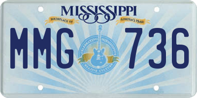 MS license plate MMG736