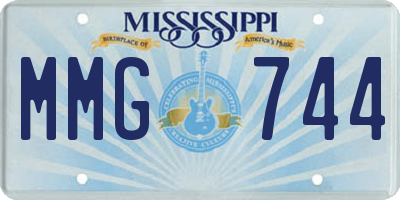 MS license plate MMG744