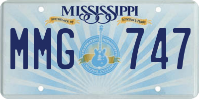 MS license plate MMG747