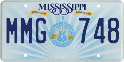 MS license plate MMG748