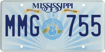 MS license plate MMG755
