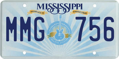 MS license plate MMG756