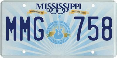 MS license plate MMG758