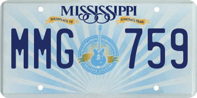 MS license plate MMG759