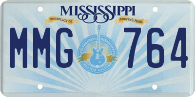 MS license plate MMG764
