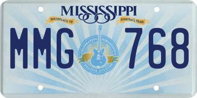 MS license plate MMG768
