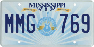 MS license plate MMG769