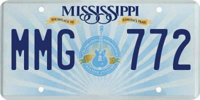 MS license plate MMG772