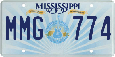 MS license plate MMG774