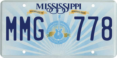 MS license plate MMG778