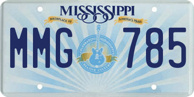MS license plate MMG785