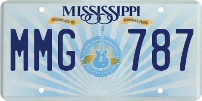 MS license plate MMG787