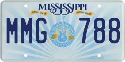 MS license plate MMG788