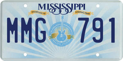 MS license plate MMG791