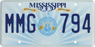 MS license plate MMG794