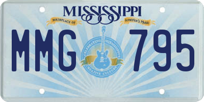 MS license plate MMG795