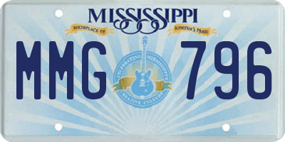 MS license plate MMG796