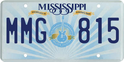 MS license plate MMG815