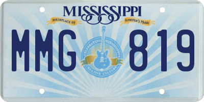 MS license plate MMG819