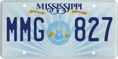 MS license plate MMG827