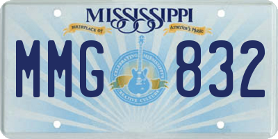 MS license plate MMG832