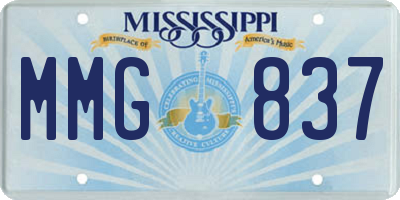 MS license plate MMG837