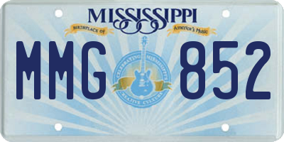 MS license plate MMG852