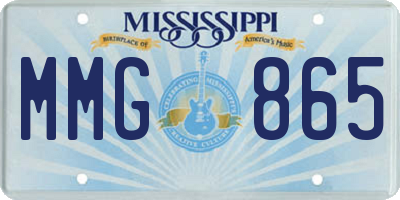 MS license plate MMG865