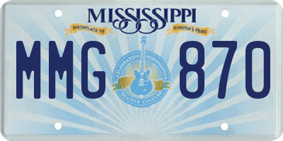 MS license plate MMG870