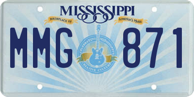 MS license plate MMG871