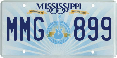 MS license plate MMG899