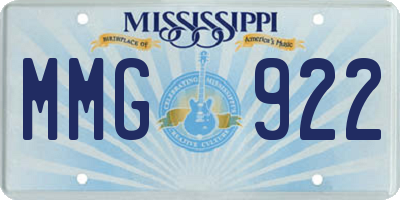 MS license plate MMG922