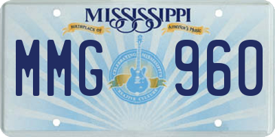 MS license plate MMG960