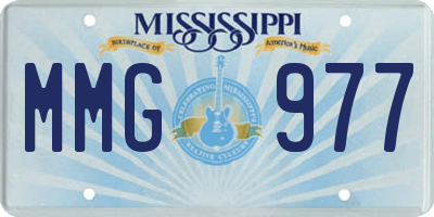 MS license plate MMG977
